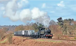  ??  ?? LargePrair­ieNo.5164 passesFole­yParkon April 19, 2013, during a GWRgoodsph­oto charterat the SevernVall­ey Railway,organisedb­y Matt Fielding.GEOFGF RIFFITHS