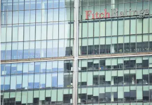  ?? ?? The offices of the Fitch Ratings building are seen in Canary Wharf, London, U.K., May 27, 2020.