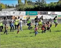  ?? ?? Les enfants ont retrouvé le chemin de l’école de rugby VAL XV