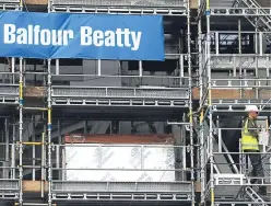  ?? Picture: Mhairi Edwards. ?? Taking shape: the new railway station in Dundee is being built by Balfour Beatty.