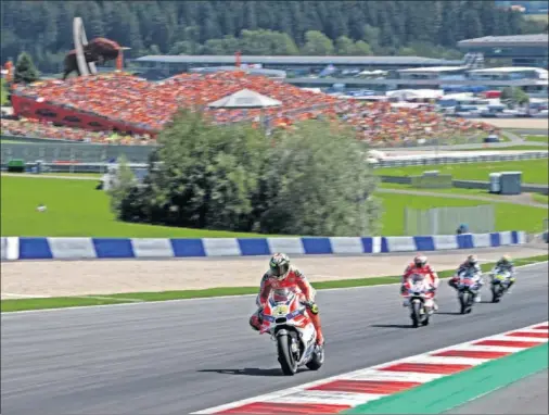  ??  ?? DOMINIO. La potencia de las Ducati no tuvieron rival la pasada temporada en las largas rectas del circuito de Red Bull Ring.