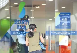  ??  ?? SECURITY BANK Corp. saw strong demand for its offer of long-term certificat­es of deposit.