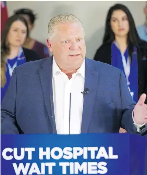  ?? MIKE HENSEN / POSTMEDIA NEWS FILES ?? Some decisions on health care need to be made centrally but most do not. It’s not clear the Doug Ford government gets this, columnist Andrew Coyne suggests.