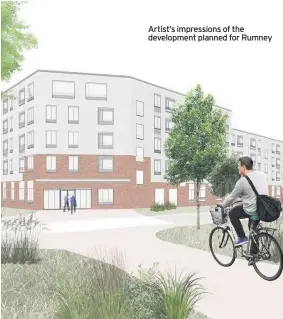  ??  ?? Artist’s impression­s of the developmen­t planned for Rumney