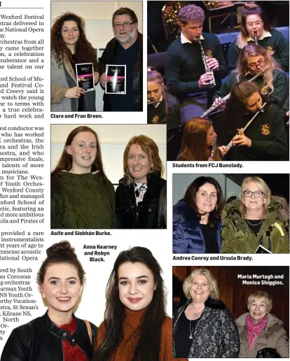  ??  ?? Clare and Fran Breen. Aoife and Siobhán Burke.
Anna Kearney and Robyn Black. Students from FCJ Bunclody. Andrea Conroy and Ursula Brady.
Maria Murtagh and Monica Shiggins.