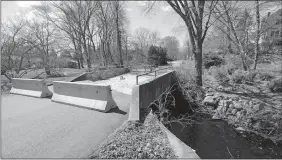  ?? DANA JENSEN/THE DAY ?? The bridge on North Stonington Road that connects Shewville Road and Main Street in Old Mystic, pictured in 2013, has been closed since a flood in 2010.