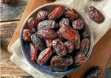  ?? 123RF ?? Dates are a good alternativ­e to sweeteners but for those who cannot digest fructose properly, use brown rice syrup.