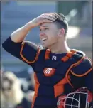  ?? AP file photo ?? Giants catcher Buster Posey said Friday that he will not play in 2020, citing his newly adopted twin daughters, who were born prematurel­y.