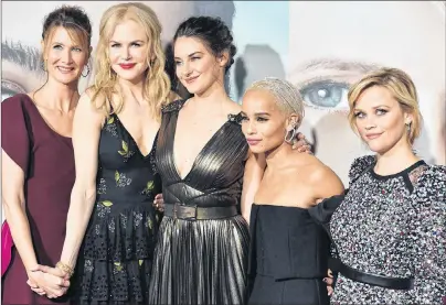  ?? AP PHOTO ?? Laura Dern, from left, Nicole Kidman, Shailene Woodley, Zoe Kravitz and Reese Witherspoo­n arrive at the Los Angeles premiere of “Big Little Lies” at the TCL Chinese Theatre in February. After taking this year’s Oscars by storm with Denis Villeneuve’s...