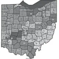  ?? OHIO REDISTRICT­ING COMMISSION ?? The Ohio Redistrict­ing Commission approved this map for the Ohio Senate.