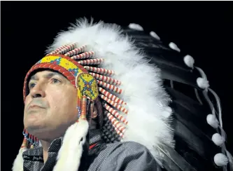  ?? MARK TAYLOR/THE CANADIAN PRESS ?? Assembly of First Nations National Chief Perry Bellegarde speaks during the opening of the Assembly of First Nations annual general meeting in Regina, Sask., Tuesday.