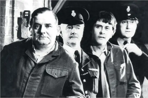  ??  ?? Cellmates, from left: Ronnie Barker, Fulton Mackay, Richard Beckinsale and Brian Wilde, 1975