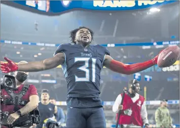  ?? KYUSUNG GONG – THE ASSOCIATED PRESS ?? Free safety Kevin Byard and the Titans, coming off a victory over the Rams, have a comfortabl­e lead in the AFC South.
