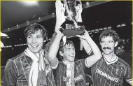  ?? ?? GLORY NIGHT Liverpool lift the trophy trophy in 1984