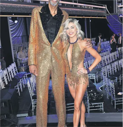  ??  ?? Kareem Abdul-Jabbar and Lindsay Arnold attend ABC’s season 26 show in Los Angeles at the weekend.
