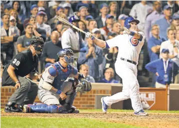  ?? JERRY LAI, USA TODAY SPORTS ?? Miguel Montero watches his tiebreakin­g grand slam Saturday in Game 1 of the NLCS.