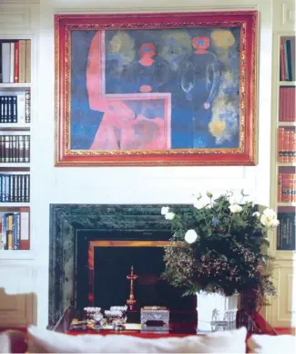  ??  ?? La obra Retrato conyugal (1981), de Rufino Tamayo, decoró la casa donde despachó el presidente Vicente Fox.