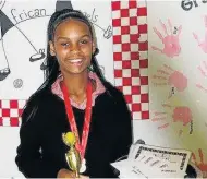 ?? Picture: SUPPLIED ?? GOOD LUCK! Indiphile Velebayi, 13, was African Angels Independen­t School's top Grade 7 pupil and received a full boarding bursary to the Diocesan School for Girls (DSG) in Grahamstow­n