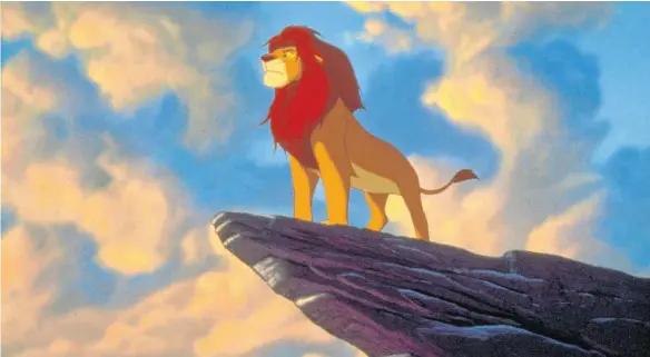  ?? FOTO: DISNEY ENTERPRISE­S ?? Der neue Streamingd­ienst Disney+ flutet seit 24. März den Markt mit einer breiten Auswahl an Filmen für große und kleine Zuschauer, darunter ist auch „König der Löwen“von 1994.