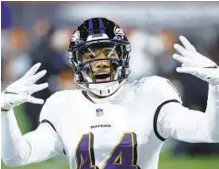  ?? KIRK IRWIN/AP ?? Ravens cornerback Marlon Humphrey made the Pro Bowl again despite playing out of position for much of the season.