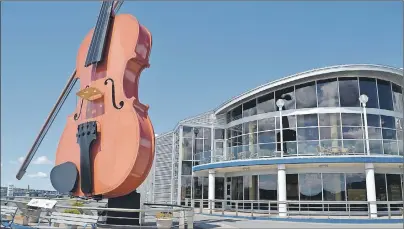  ?? CAPE BRETON POST PHOTO ?? This file photo shows the Big Fiddle, next to the Joan Harriss Cruise Pavilion on the Sydney waterfront, where many of the cruise ships visiting Cape Breton dock.