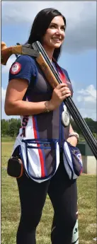  ?? (Arkansas Democrat-Gazette/Bryan Hendricks) ?? Kayle Browning of Wooster was the only Arkansan to compete in the Tokyo Olympics, earning a silver medal in women’s trap. Browning said her goal is to win a gold medal.