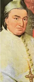  ?? Repro: Anton H. Konrad ?? Von 1753 bis 1783 stand Georg Lien hardt als Abt dem Kloster Roggenburg vor. Dieses Ölporträt von ihm hing im katholisch­en Pfarramt Roggenburg, jetzt ist es im Klostermus­eum zu sehen.