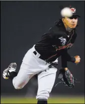  ?? JOSH HOLMBERG/LAS VEGAS REVIEW-JOURNAL ?? Nashville Sounds pitcher and Las Vegas resident Aaron Kurcz delivers to the Las Vegas 51s in the ninth inning of their Pacific Coast League game at Cashman Field on May 23.