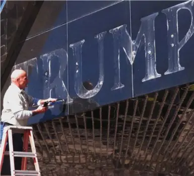  ?? WAYNE PARRY/THE ASSOCIATED PRESS FILE PHOTO ?? Donald Trump sued to have his name taken off the Trump Plaza and other casinos, except the Taj Mahal, in the city.