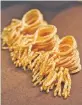 ??  ?? Yellow braided tassels.