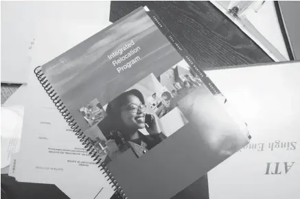  ?? COLE GARSIDE/OTTAWA CITIZEN ?? The booklet explaining to federal employees on the move how the relocation program works was at the centre of a dispute in court.