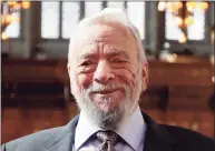  ?? Kirsty Wiggleswor­th / Associated Press ?? Composer and lyricist Stephen Sondheim poses after being awarded the Freedom of the City of London at a ceremony at the Guildhall in London on Sept. 27, 2018. Sondheim, the songwriter who reshaped the American musical theater in the second half of the 20th century, has died at age 91.