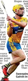  ?? INPHO ?? Sweeping up: Clare’s Colm Galvin in a new role