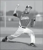  ?? RANDY MOLL NWA MEDIA ?? Farmington senior Adam Ness crossed up Gentry batters on April 1. Ness pitched six innings in the Cardinals’ 13-3 road win allowing one earned run on one hit and striking out six Gentry batters.