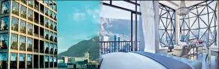  ??  ?? Im Uhrzeigers­inn von oben links: Pool im The Nam Hai; eine der neuen Villen im The Nam Hai; IndustrieC­harme in Singapur; die Lobby-Bar des
The Warehouse; Schlafzimm­er im The Ned; luftige Höhen in Kapstadt; Traum-Blick aus dem The Silo