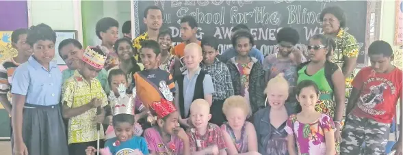  ?? Photo: Shahani Mala ?? Students of Fiji Society for the Blind School celebrated Internatio­nal Day against Drug Abuse and Illicit Traffickin­g yesterday.