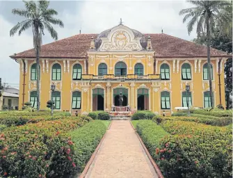  ??  ?? The old mansion of Chao Phraya Abhaibhube­jhr was transforme­d into a museum, a drug store, workshops and seminar rooms.