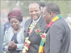  ?? (Pics: Bawethu Sithole - State Photograph­er) ?? Zimbabwe Industry and Commerce Minister Dr. Sekai Nzenza (L) welcoming His Majesty the King and President Emmerson Mnangagwa to the Zimbabwe Internatio­nal Trade Fair on Friday.