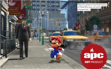  ??  ?? Mario’s cameo in the final season of Mad Men was certainly unexpected...!