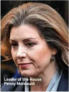  ?? ?? Leader of the House Penny Mordaunt