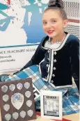  ??  ?? Trophy Samantha took part in a Paisley competitio­n