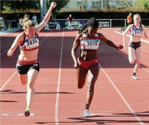  ?? Foto: Fernand Konnen ?? Bei den Laufwettbe­werben bis zu 400 m ist es recht einfach, mögliche Distanzreg­eln einzuhalte­n. So könnte man zum Beispiel immer nur jede zweite Bahn besetzen.