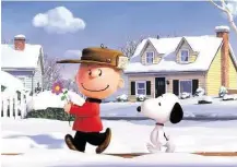  ?? Twentieth Century Fox ?? Charlie Brown and Snoopy enjoy a winter day in “The Peanuts Movie.” The film is happy to meander, weaving slapstick, childhood wisdom and Snoopy hallucinat­ions around a loose plot.