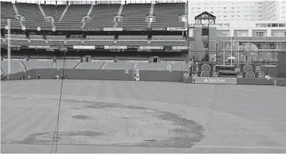  ?? KARL MERTON FERRON/BALTIMORE SUN ?? A view from the right field concourse level platform in the seating bowl looks out to left field.