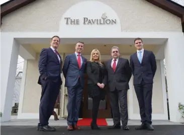  ??  ?? Pictured l-r: Thys Vogels, Padraig McGillicud­dy, Michelle Diggins, Cathal Nugent and Tadgh McGillicud­dy of Ballygarry House Hotel, Tralee.