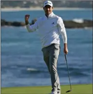  ?? (AP/Eric Risberg) ?? Canadian Nick Taylor held off Kevin Streelman and Phil Mickelson on Sunday to win the AT&T Pebble Beach Pro-Am. Taylor denied Mickelson’s chance to win a record sixth Pebble Beach championsh­ip.