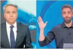  ?? ATRESMEDIA ?? Vicente Vallés y Roberto Leal, ‘Pasapalabr­a’, líderes diarios sobre los 3 millones.