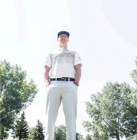  ?? KAYLE NEIS ?? Profession­al golfer Graham Delaet wasn’t able to golf at the Graham Slam charity event at the Willows golf course in Saskatoon on Thursday, as he continues rehabilita­tion after having a procedure on his back. Delaet aims to resume his career, which was...