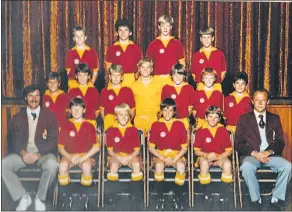  ??  ?? POCKET DYNAMO: Greg Eland, top left, with U13 his soccer team