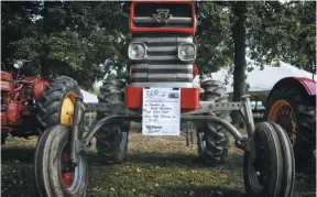  ??  ?? The way the front axle was on done the MF165 is similar to the Ford setup, with those unique curved stabilizer bars. County was known for good engineerin­g so this was likely a good setup. Taller tires were part of the package but we don’t know exactly which were installed. Today the tractor has 7.50-18s up front and 13.6-38s in back. Tall and skinny!